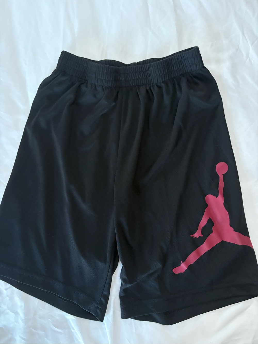 Jordan Kids Black Shorts with Pink Jumpman